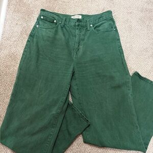 Madewell Green Denim Jeans